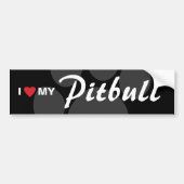 Ik hou van mijn Pitbull Breed Bumpersticker (Voorkant)