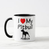 Ik hou van mijn Pitbull Dog Mok (Links)