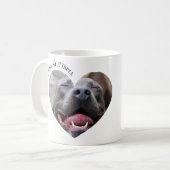 Ik hou van mijn pitbull hond aangepaste foto koffiemok (Voorkant links)