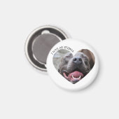 Ik hou van mijn pitbull hond aangepaste foto magneet (Voorkant / Achterkant)