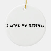 Ik hou van mijn pitbull keramisch ornament (Voorkant)