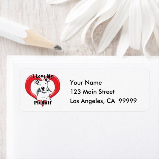 Ik hou van mijn PitBull Logo Etiket (Insitu)