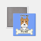Ik hou van mijn Pitbull Magneet (Voorkant / Achterkant)