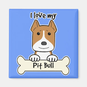 Ik hou van mijn Pitbull Magneet