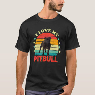 Ik hou van mijn Pitbull Mannen Vrouwen houden van T-shirt