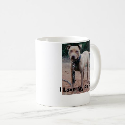 Ik hou van mijn pitbull! Mok (Voorkant rechts)