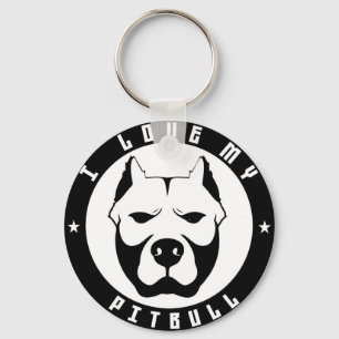 IK HOU VAN MIJN PITBULL PIT BULL huisdier hondenra Sleutelhanger