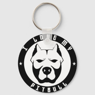 IK HOU VAN MIJN PITBULL PIT BULL huisdier hondenra Sleutelhanger
