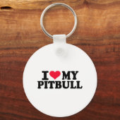 Ik hou van mijn Pitbull Sleutelhanger (Voorkant)