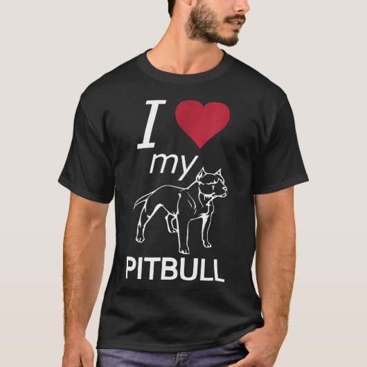 Ik hou van mijn Pitbull T-shirt (Voorkant)