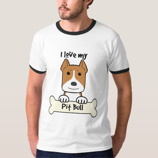 Ik hou van mijn Pitbull T-shirt (Voorkant)