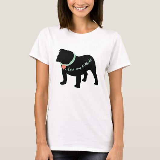 ik hou van mijn pitbull t-shirt (Voorkant)
