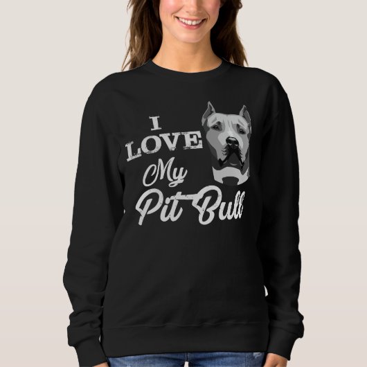 Ik hou van mijn pitbull trui (Voorkant)