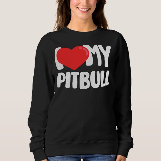 Ik hou van mijn Pitbull Trui (Voorkant)