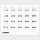 Ik hou van mijn pitbull (Vrouw Dog) Ronde Sticker (Vel)