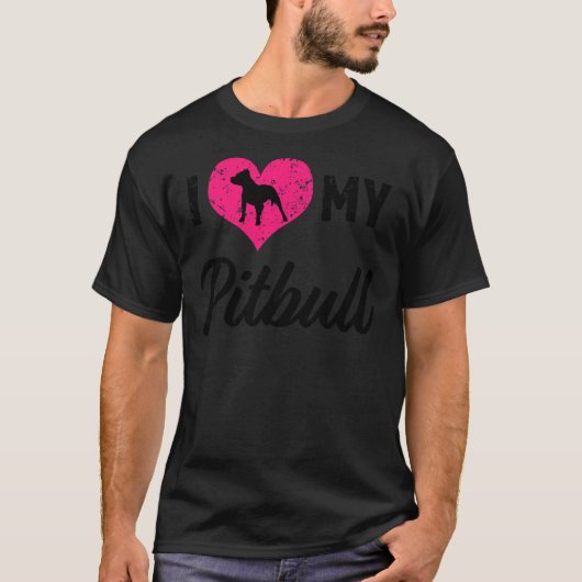 Ik hou van mijn pitbull vrouwen ontspannen fit t-shirt (Voorkant)