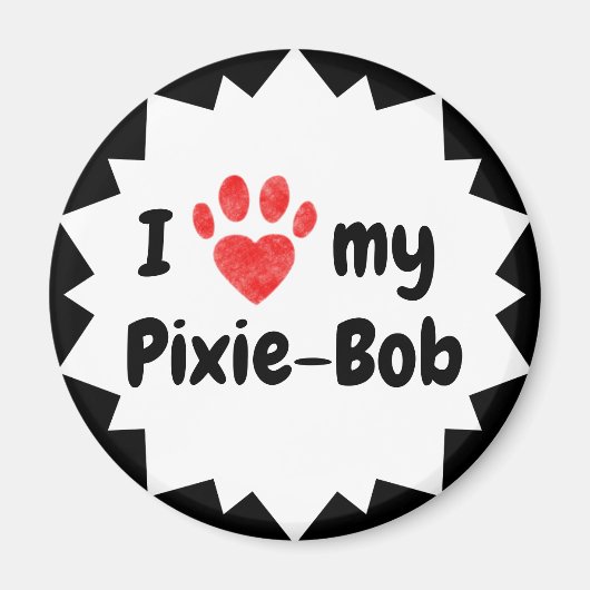 Ik hou van mijn Pixie-Bob Cat Magneet (Voorkant)