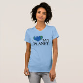 ik hou van mijn planeet dames t-shirt (Voorkant volledig)