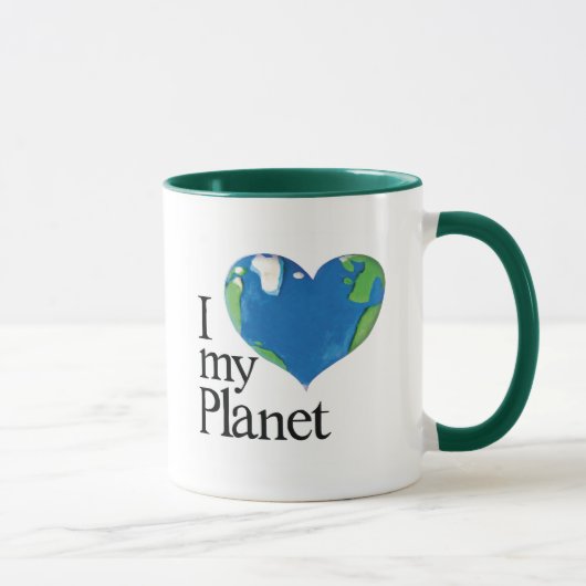 ik hou van mijn planeet mok (Rechts)
