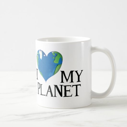 Ik hou van mijn planeet mok (Rechts)