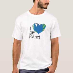 Ik hou van mijn planeet t-shirt