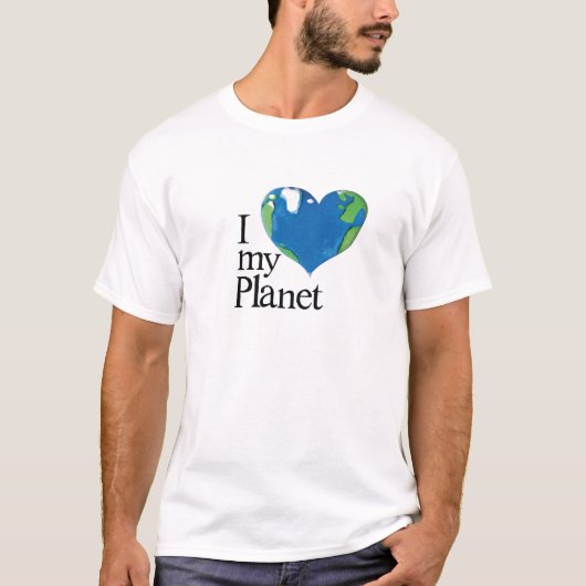 Ik hou van mijn planeet t-shirt (Voorkant)