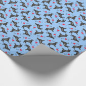 Ik hou van mijn platte, bedekte wederverkoper cadeaupapier (Hoek)