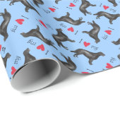 Ik hou van mijn platte, bedekte wederverkoper cadeaupapier (Rol Hoek)