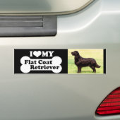 Ik hou van mijn platte, gekleurde repetiever bumpersticker (Op auto)