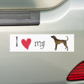 Ik hou van mijn Plott Hond Bumpersticker (Op auto)