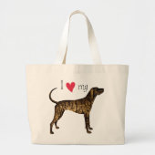 Ik hou van mijn Plott Hond Grote Tote Bag (Voorkant)
