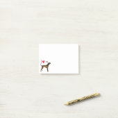 Ik hou van mijn Plott Hond Post-it® Notes (Op bureau)