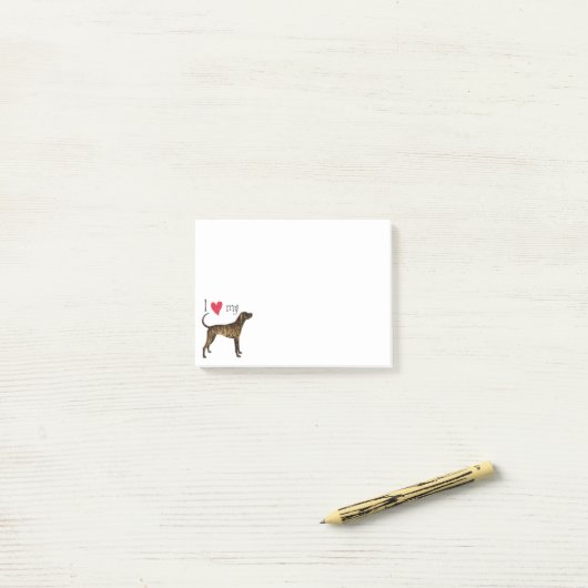 Ik hou van mijn Plott Hond Post-it® Notes (Op bureau)