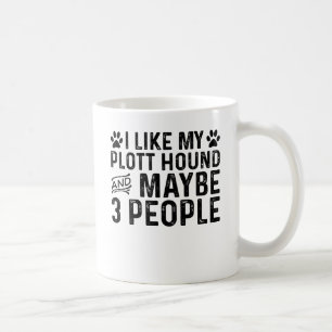 Ik hou van mijn Plott Hound en 3 mensen Koffiemok