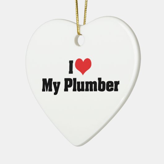 Ik hou van mijn Plumber Ornament (Links)