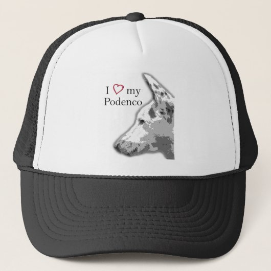 ik hou van mijn podenco trucker pet (Voorkant)