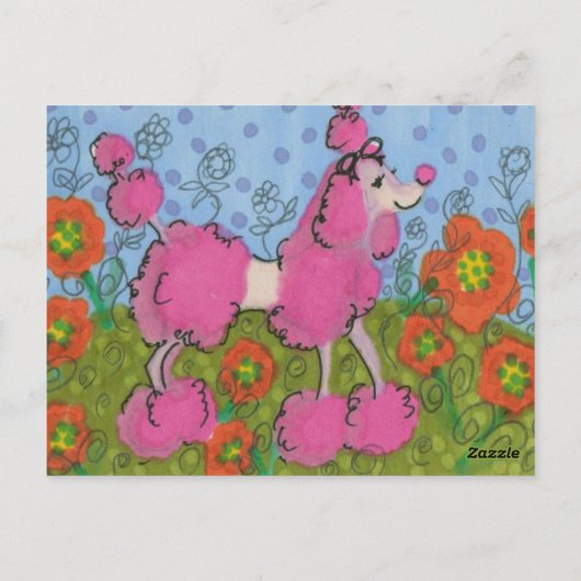 Ik hou van mijn poedel briefkaart (Achterkant)