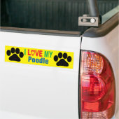 Ik hou van mijn poedel Bumpersticker (Op Truck)