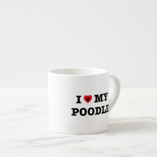 Ik hou van mijn poedel espresso kop