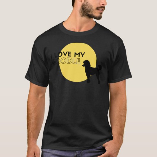 Ik hou van mijn poedel geel t-shirt (Voorkant)