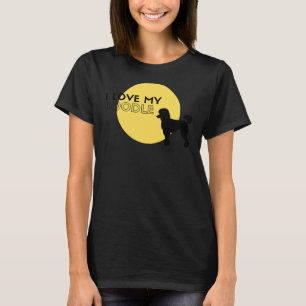 Ik hou van mijn poedel geel t-shirt