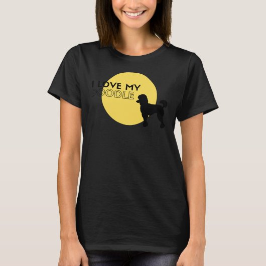 Ik hou van mijn poedel geel t-shirt (Voorkant)