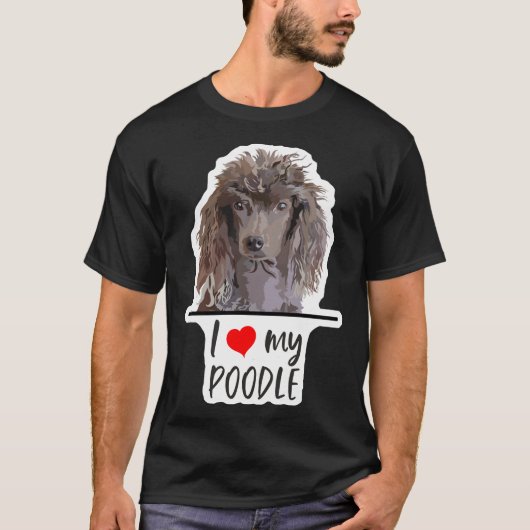 Ik hou van mijn poedel t-shirt (Voorkant)