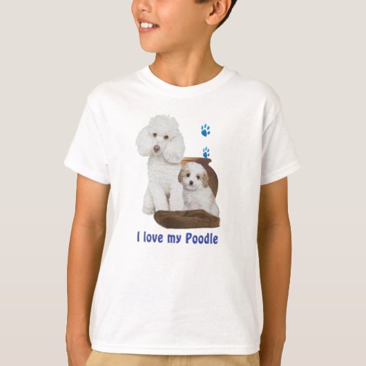 Ik hou van mijn poedel t-shirt (Voorkant)