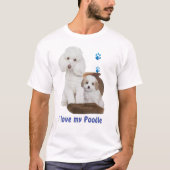 Ik hou van mijn poedel t-shirt (Voorkant)