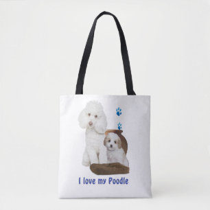 Ik hou van mijn poedel tote bag