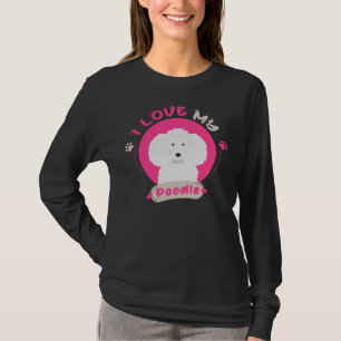 Ik hou van mijn poedel unisex poedel cadeau poedel t-shirt