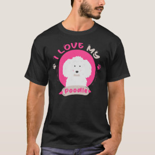 Ik hou van mijn poedel unisex poedel cadeau poedel t-shirt