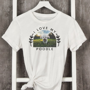 Ik hou van mijn poedelhond foto t-shirt