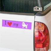 Ik hou van mijn poel bumpersticker (Op Truck)